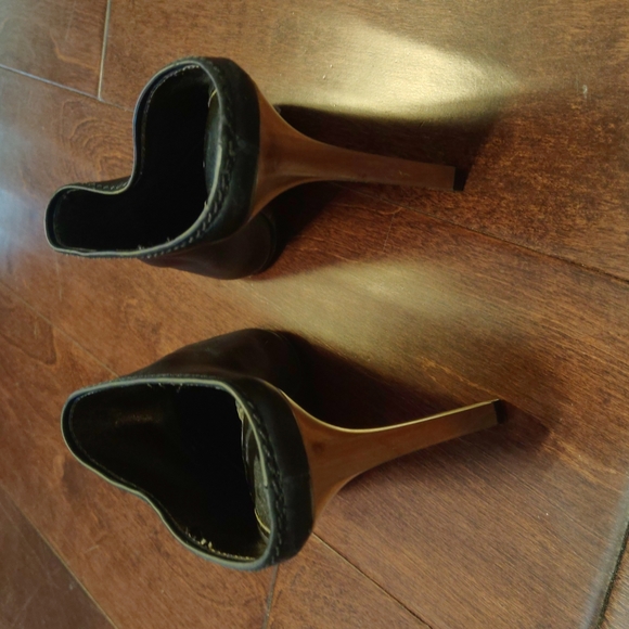 Lanvin Back Gold Heel Stilleto Mules 37 - Picture 4 of 12